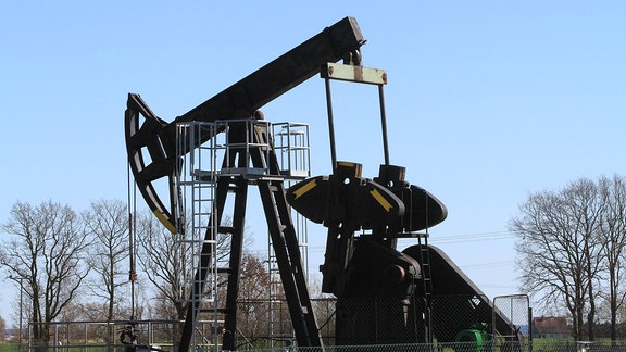 Tiefenförderpumpe zur Ölgewinnung unweit von Lütow