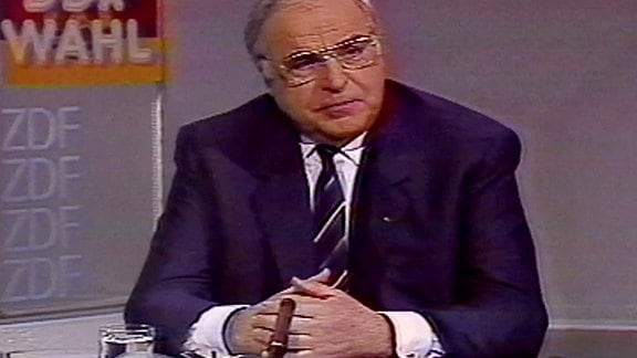 Wahlsendung zur letzten Volkskammerwahl DDR 1990, Helmut Kohl