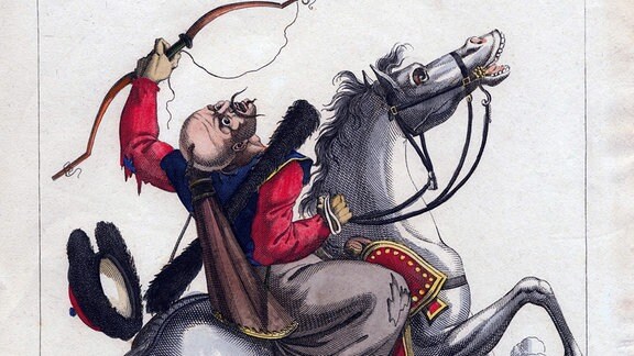 Kalmückischer Reiter mit Bogen 1814 