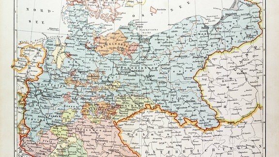Deutsches Kaiserreich 1899 historische Karte