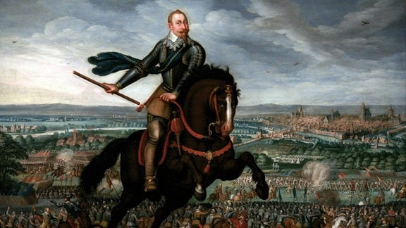 Gustav II Adolf von Schweden als Sieger der Schlacht bei Breitenfeld 1631