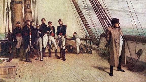 Napoleon auf der Bellerophon, Gemälde von Sir William Quiller Orchardson
