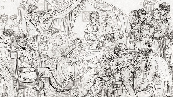 Der Tod Napoleons, nach einem Gemälde von Carl von Steuben Carl von Steuben