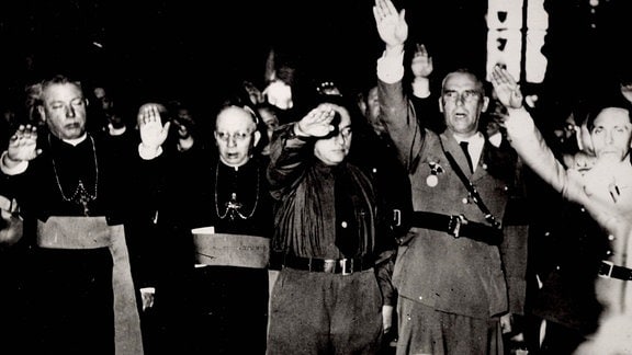 Reichsminister des Inneren Wilhelm Frick und Joseph Goebbels