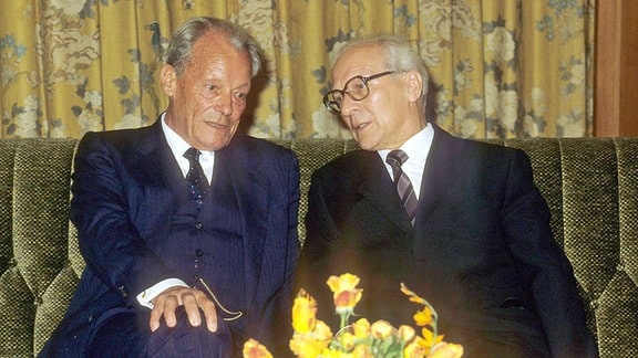 Willy Brandt und Erich Honecker in Bonn