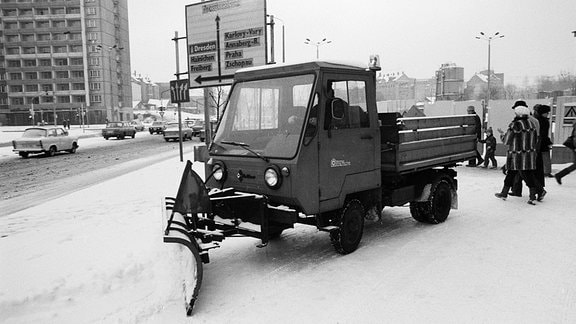 Winterdienst 05.01.1986 in Karl-Marx-Stadt