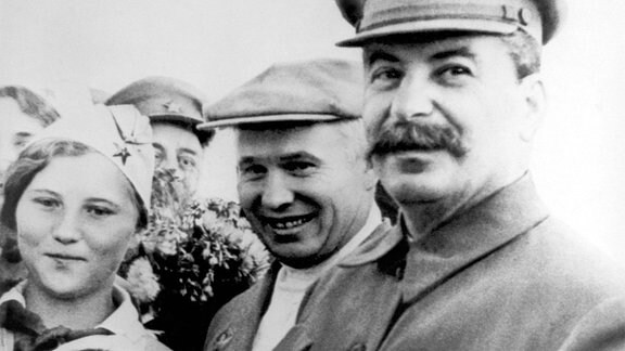 Joseph Stalin und Nikita Chruschtschow