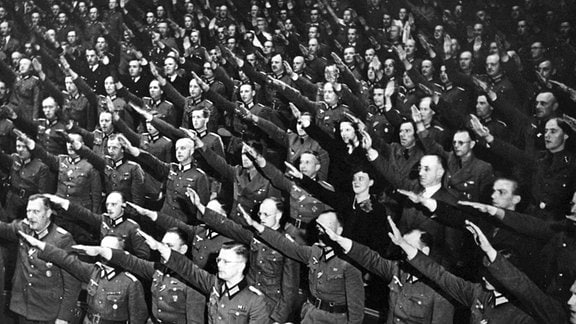 NSDAP-Mitglieder auf dem Reichsparteitag, 1935 in Nürnberg