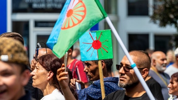 Ústí nad Labem (Tschechien): Demo gegen Diskriminierung von Sinti und Roma, 2021