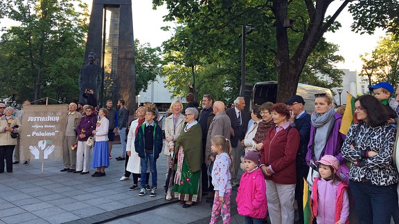 Vincas Kudirka Platz in Vilnius - Autor der Litauischen Hymne