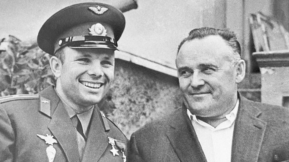 Juri Gagarin und Sergej Koroljow