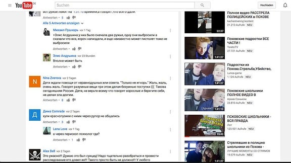 Screenshot, Youtube Kommentar