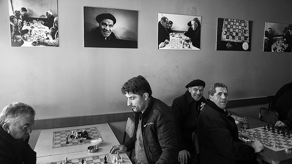 Das Cafe Klub Schach in Pristina (Kosovo)