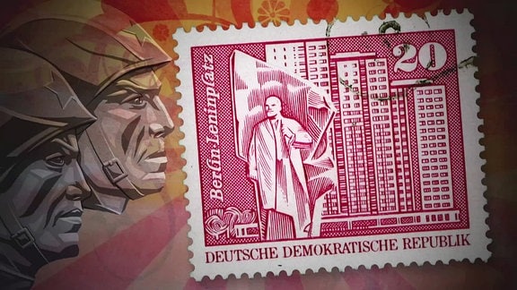 DDR, 20 Pfennig Briefmarke