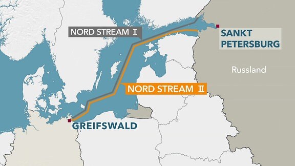 Nord Stream 2 Karte