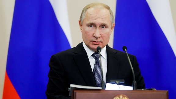 Wladimir Putin 2019 während einer Rede