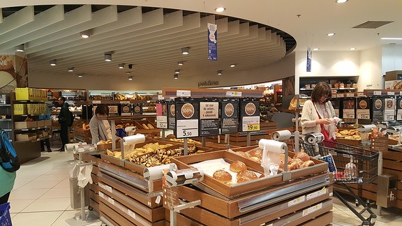 Blick in Supermarkt