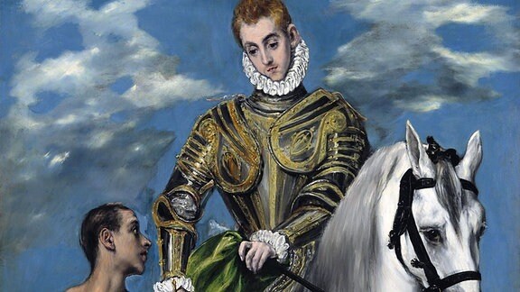 Gemälde, El Greco, 1597-99, Der heilige Martin und der Bettler