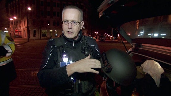 Polizei in Magdeburg im Einsatz