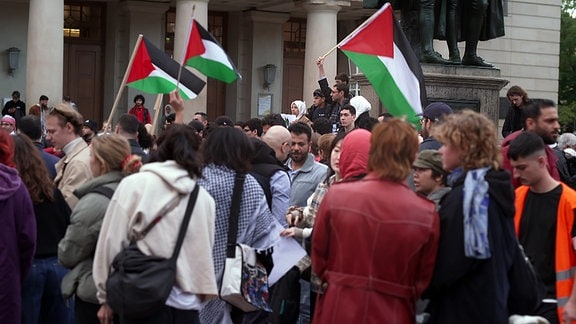 Kundgebung von Palästinensern in Jena