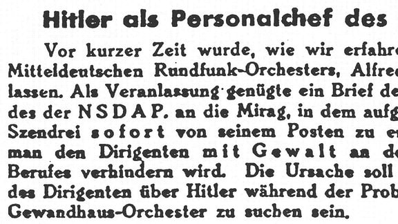 Zeitungsartikel Anfang 1932.