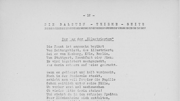 Auszüge aus der Monatsschrift "Das leere Haus", die die Mitarbeitenden des Leipziger Senders während des Krieges über Interna auf dem Laufenden hielt. 