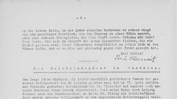 Auszüge aus der Monatsschrift "Das leere Haus", die die Mitarbeitenden des Leipziger Senders während des Krieges über Interna auf dem Laufenden hielt. 