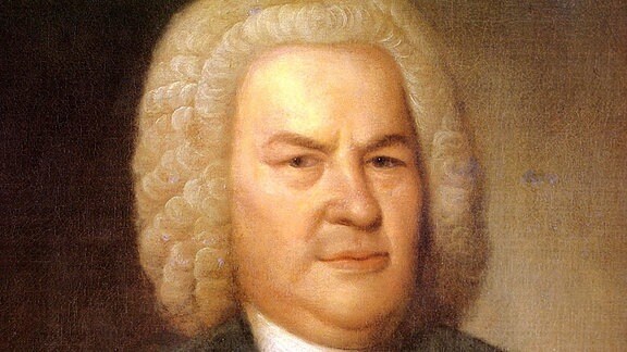 Ein Gemälde zeigt den Komponisten Johann Sebastian Bach.