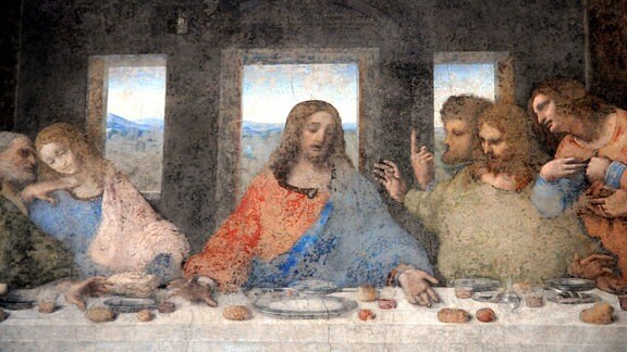 Das letzte Abendmahl von Leonardo da Vinci.