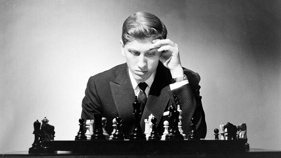Schachmeister Robert J. Fisher bei einer Partie.