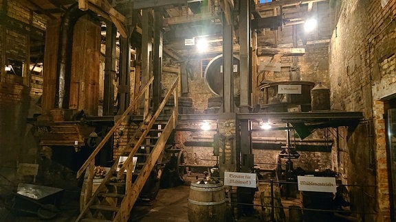 Blick in eine alte Braunsteinmühle