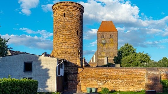 Hungerturm und Kirche St. Johannis, Hansestadt Werben an der Elbe, Sachsen-Anhalt