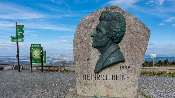 Heinrich Heine Gedenkstein auf dem Brocken