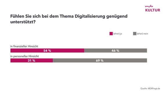 Grafik - Museumsbefragung 2024 - Museen zu Digitalisierung Unterstützung