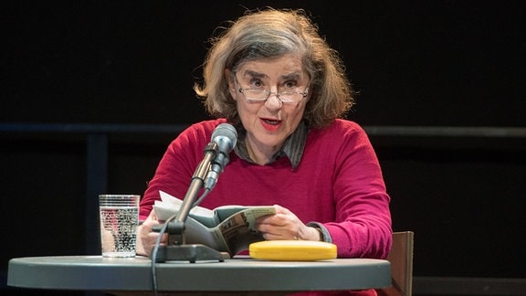 Barbara Honigmann bei einer Lesung.