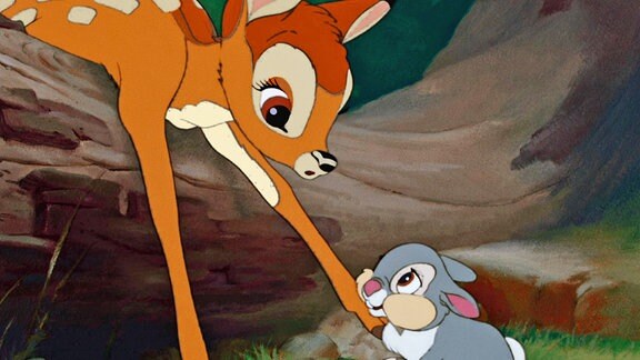 Bambi und ein Häschen
