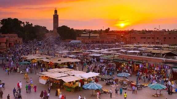 Ein Markt in Marrakesch