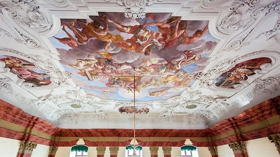 Barocksaal in der Thüringer Staatskanzlei in Erfurt