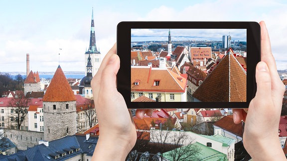 Foto von Tallinn auf Tablet-PC
