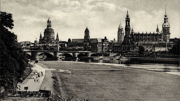 Dresden, Stadtansicht vor der Zerstörung angloamerikanischer Bomber 1945