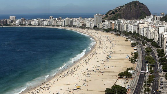 Der Strand der Copacabana in Rio de Janeiro