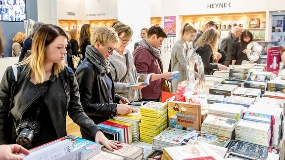 Ein Foto von der Leipziger Buchmesse am 16.03.2018 in der neuen Messe Leipzig.