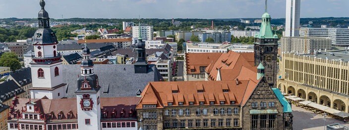 Altes und Neues Rathaus in Chemnitz