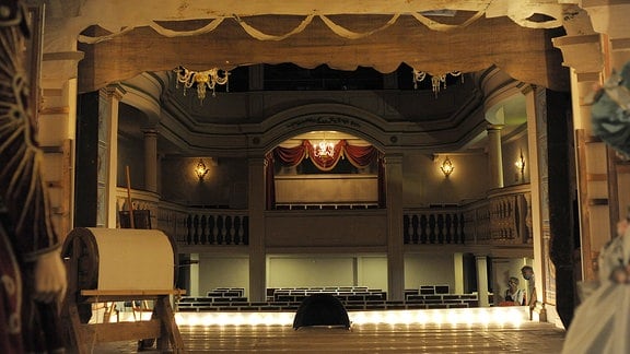 Der barocke Theatersaal des Ekhof-Theaters in Gotha