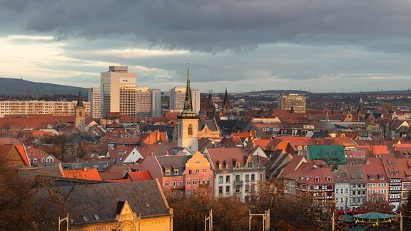 Panorama der Innenstadt von Erfurt, 2019