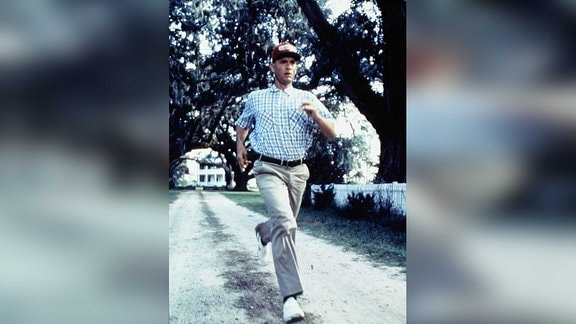 Tom Hanks als Forret Gumop wie er läuft.