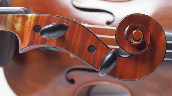 Details einer Geige nah