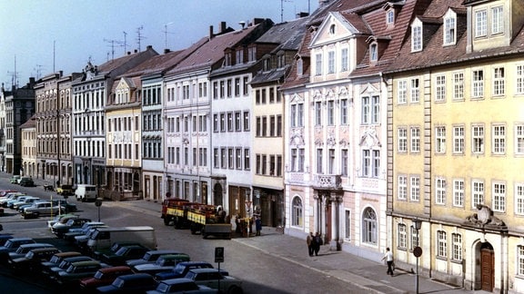 Barockhäuser am Leninplatz in Görlitz, 1982.