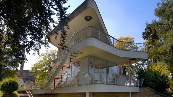 Ein 1932 von Architekt Hans Scharoun gebautes Einfamilienhaus in Löbau