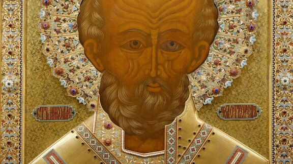 Der heilige Nikolaus von Myra, Ikone von 1327
